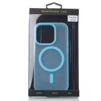 Силиконовый чехол SOFT MATT с поддержкой MagSafe для iPhone 14 Pro light blue