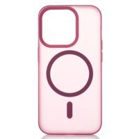 Силиконовый чехол SOFT MATT с поддержкой MagSafe для iPhone 14 Pro Max cherry red