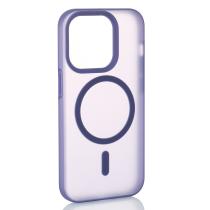 Силиконовый чехол SOFT MATT с поддержкой MagSafe для iPhone 14 Pro Max dark purple