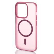 Силіконовий чохол SOFT MATTE з підтримкою MagSafe для iPhone 13 Pro Max cherry red