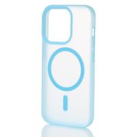 Силиконовый чехол SOFT MATT с поддержкой MagSafe для iPhone 13 Pro Max light blue