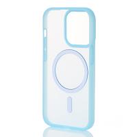 Силиконовый чехол SOFT MATT с поддержкой MagSafe для iPhone 12/12 Pro light blue