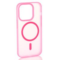 Силиконовый чехол SOFT MATT с поддержкой MagSafe для iPhone 14 Plus/15 Plus rose red
