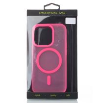 Силіконовий чохол SOFT MATTE з підтримкою MagSafe для iPhone 15 Pro Max rose red