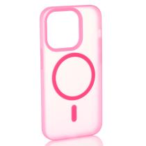 Силіконовий чохол SOFT MATTE з підтримкою MagSafe для iPhone 15 Pro Max rose red