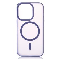 Силиконовый чехол SOFT MATTE с поддержкой MagSafe для iPhone 14 Plus/15 Plus dark purple