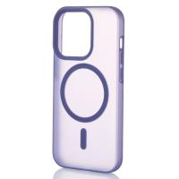 Силиконовый чехол SOFT MATT с поддержкой MagSafe для iPhone 14 Plus/15 Plus dark purple
