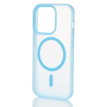 Силиконовый чехол SOFT MATT с поддержкой MagSafe для iPhone 13 Pro light blue