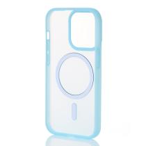 Силиконовый чехол SOFT MATT с поддержкой MagSafe для iPhone 13 Pro light blue