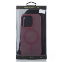 Силиконовый чехол SOFT MATT с поддержкой MagSafe для iPhone 13 Pro cherry red