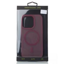 Силиконовый чехол SOFT MATT с поддержкой MagSafe для iPhone 13 Pro cherry red