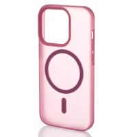 Силиконовый чехол SOFT MATT с поддержкой MagSafe для iPhone 14 Plus/15 Plus cherry red