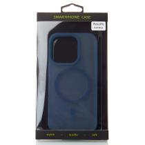 Силиконовый чехол SOFT MATT с поддержкой MagSafe для iPhone 14 Pro dark blue