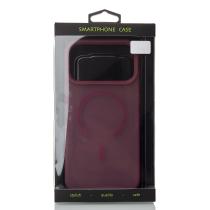 Силіконовий чохол SOFT MATTE з підтримкою MagSafe для iPhone 18 Pro Max cherry red