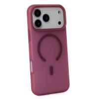 Силиконовый чехол SOFT MATTE с поддержкой MagSafe для iPhone 18 Pro Max cherry red
