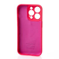 Силиконовый чехол SOFT Silicone Case для iPhone 14 Pro (с лого) малиновый