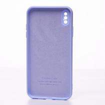 Силиконовый чехол SOFT Silicone Case для iPhone XS Max (с лого) фиалковый