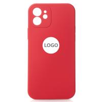 Силиконовый чехол SOFT Silicone Case для iPhone 12 (с лого) красный