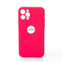 Силиконовый чехол SOFT Silicone Case для iPhone 12 Pro (с лого) малиновый