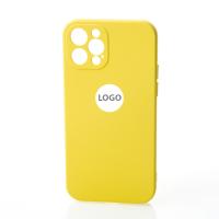 Силиконовый чехол SOFT Silicone Case для iPhone 12 Pro Max (с лого) лимонный