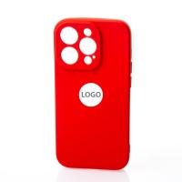 Силиконовый чехол SOFT Silicone Case для iPhone 13 Pro Max (с лого) красный