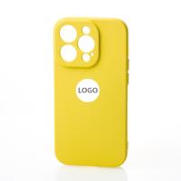 Силиконовый чехол SOFT Silicone Case для iPhone 13 Pro Max (с лого) лимонный