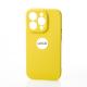 Силиконовый чехол SOFT Silicone Case для iPhone 13 Pro Max (с лого) лимонный