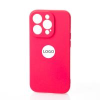 Силиконовый чехол SOFT Silicone Case для iPhone 13 Pro Max (с лого) малиновый