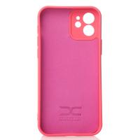Силиконовый чехол SOFT Silicone Case для iPhone 12 (с лого) малиновый