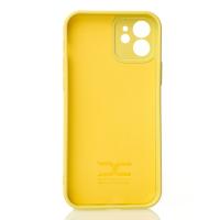 Силиконовый чехол SOFT Silicone Case для iPhone 12 (без лого) лимонный