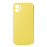 Силиконовый чехол SOFT Silicone Case для iPhone 12 (без лого) лимонный