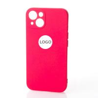 Силиконовый чехол SOFT Silicone Case для iPhone 14 (с лого) малиновый