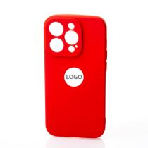 Силиконовый чехол SOFT Silicone Case для iPhone 14 Pro Max (с лого) красный