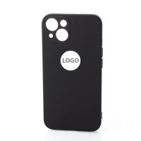 Силиконовый чехол SOFT Silicone Case для iPhone 14 Plus (с лого) черный