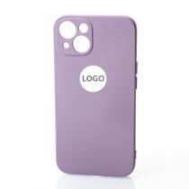 Силиконовый чехол SOFT Silicone Case для iPhone 14 Plus (с лого) глициния
