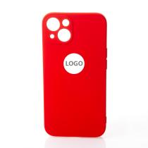 Силиконовый чехол SOFT Silicone Case для iPhone 14 Plus (с лого) красный