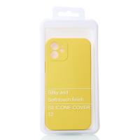 Силиконовый чехол SOFT Silicone Case для iPhone 12 (без лого) лимонный