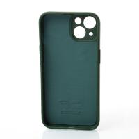 Силиконовый чехол SOFT Silicone Case для iPhone 14 (с лого) темно-зеленый