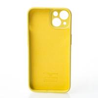 Силиконовый чехол SOFT Silicone Case для iPhone 14 (с лого) лимонный