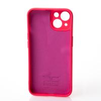 Силиконовый чехол SOFT Silicone Case для iPhone 14 (с лого) малиновый