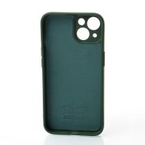 Силиконовый чехол SOFT Silicone Case для iPhone 14 Plus (с лого) темно-зеленый