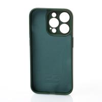 Силиконовый чехол SOFT Silicone Case для iPhone 14 Pro (с лого) темно-зеленый