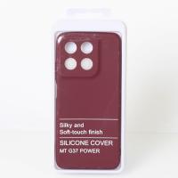 Силиконовый чехол SOFT Silicone Case для Moto G37 Power (без лого) бордовый