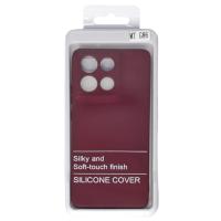 Силиконовый чехол SOFT Silicone Case для Motorola G86 (без лого) бордовый