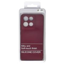 Силиконовый чехол SOFT Silicone Case для Motorola G86 (без лого) бордовый