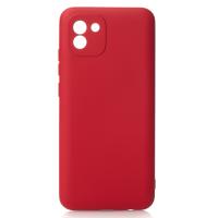 Силиконовый чехол SOFT Silicone Case для Samsung A03 (без лого) красный