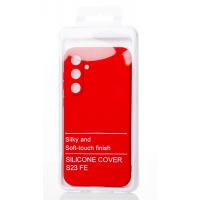 Силиконовый чехол SOFT Silicone Case для Samsung S23 FE (без лого) красный