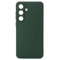 Силиконовый чехол SOFT Silicone Case для Samsung S25 FE (без лого) темно-зеленый