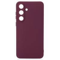 Силиконовый чехол SOFT Silicone Case для Samsung S25 FE (без лого) бордовый