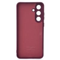Силиконовый чехол SOFT Silicone Case для Samsung S25 FE (без лого) бордовый